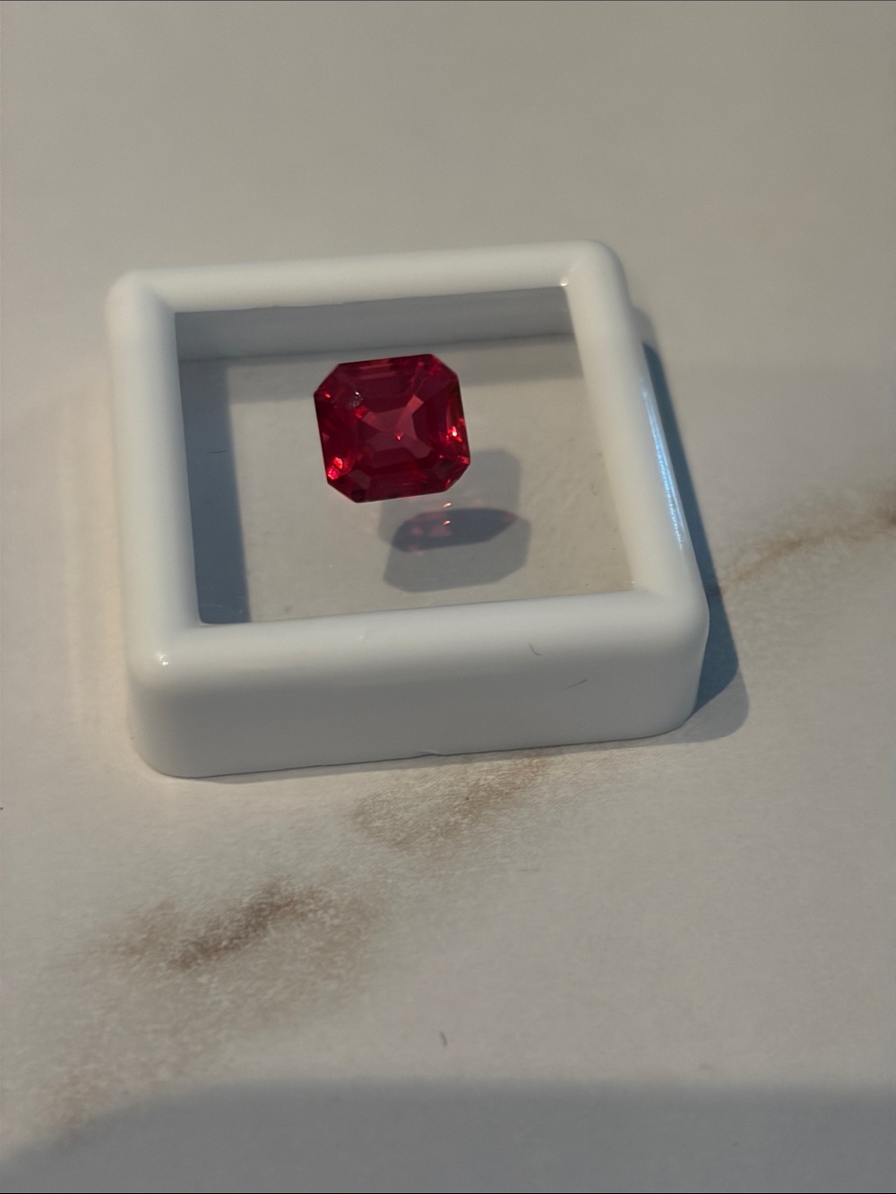 Certified Scarlet Sapphire 2.80 Carat